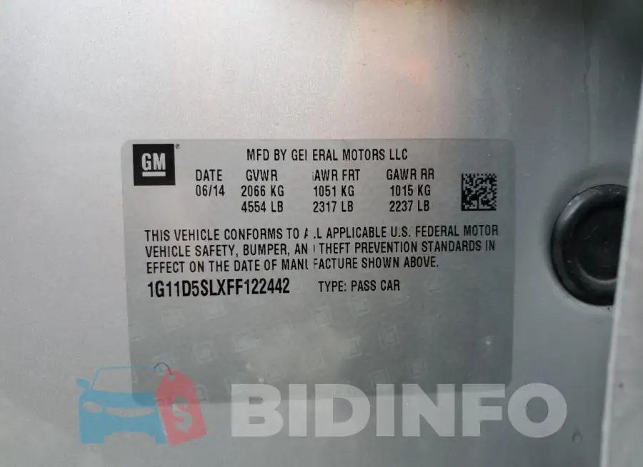 1G11D5SLXFF122442 Photo# 12