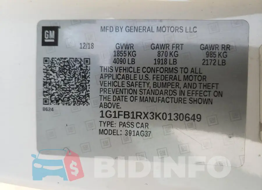 1G1FB1RX3K0130649 Photo# 12