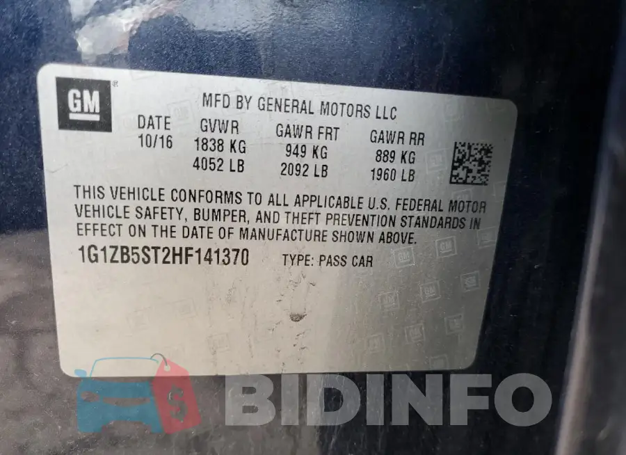 1G1ZB5ST2HF141370 Photo# 13