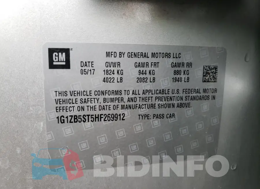 1G1ZB5ST5HF269912 Photo# 13
