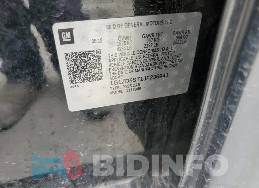 1G1ZD5ST1JF236941 Photo# 12