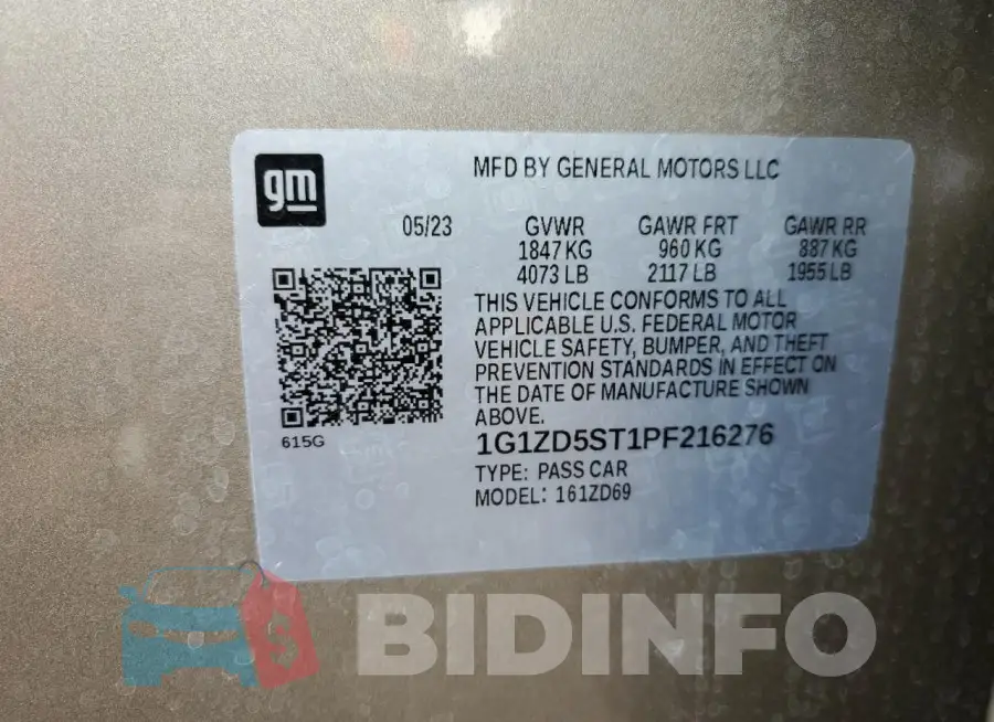1G1ZD5ST1PF216276 Photo# 12