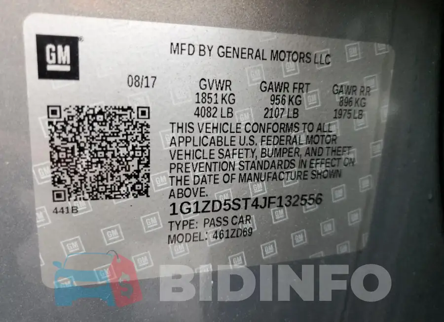 1G1ZD5ST4JF132556 Photo# 12