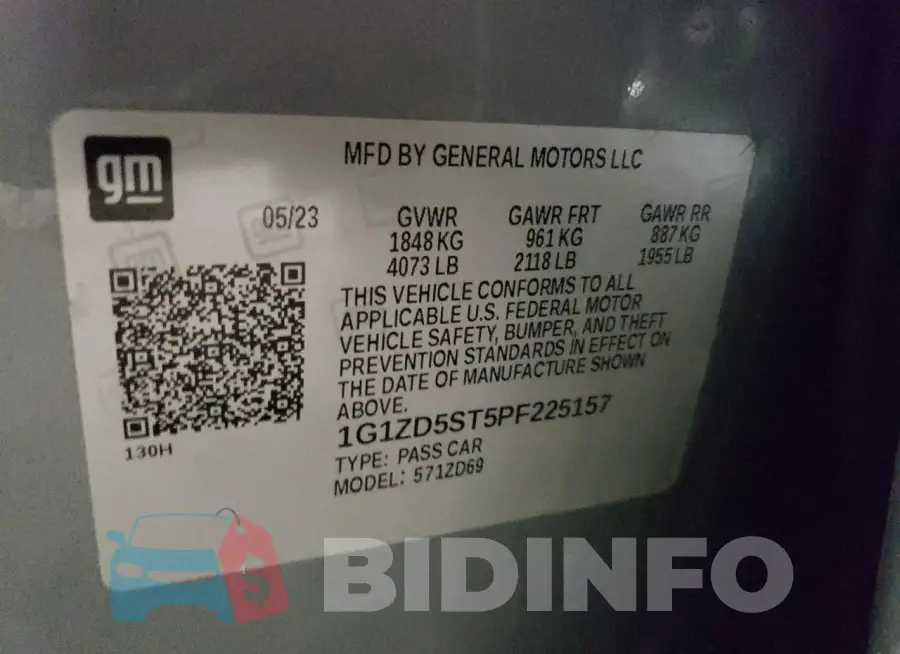 1G1ZD5ST5PF225157 Photo# 13