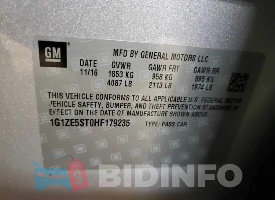 1G1ZE5ST0HF179235 Photo# 12