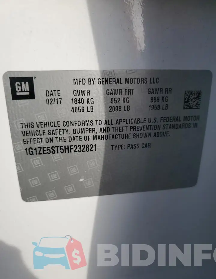 1G1ZE5ST5HF232821 Photo# 12