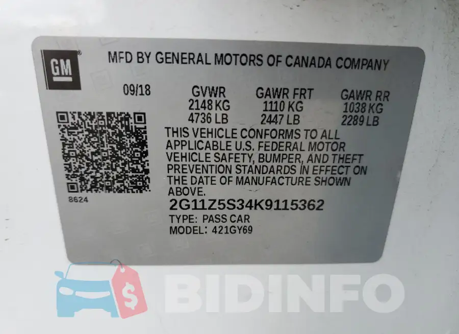 2G11Z5S34K9115362 Photo# 12