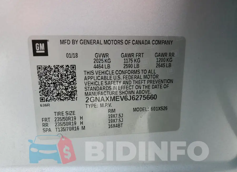 2GNAXMEV6J6275660 Photo# 12