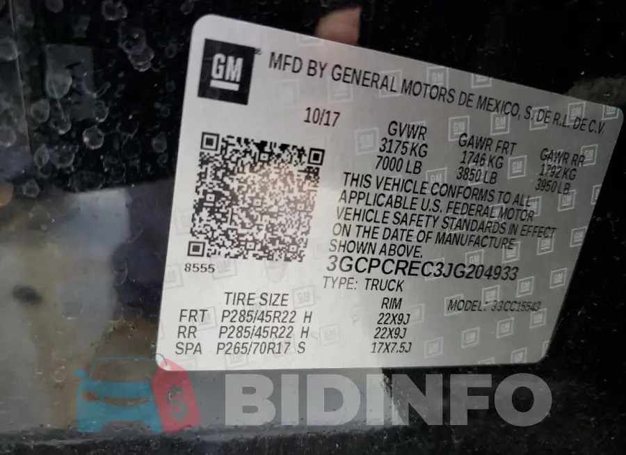 3GCPCREC3JG204933 Photo# 12