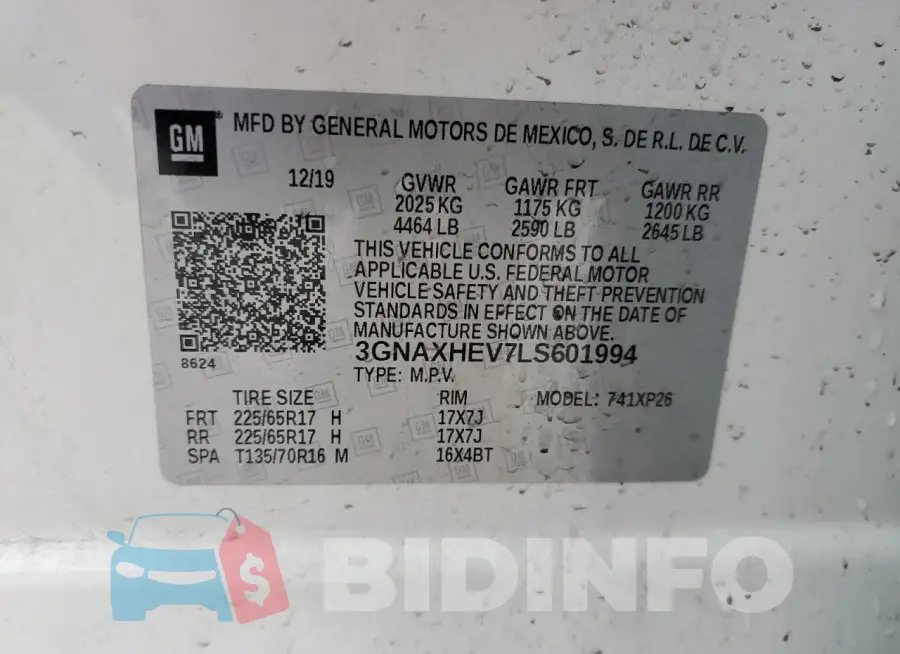 3GNAXHEV7LS601994 Photo# 12