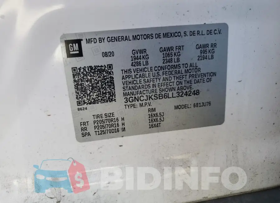 3GNCJKSB6LL324248 Photo# 12