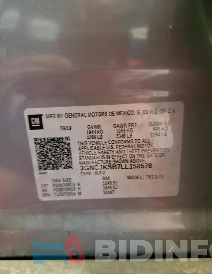 3GNCJKSB7LL158578 Photo# 14