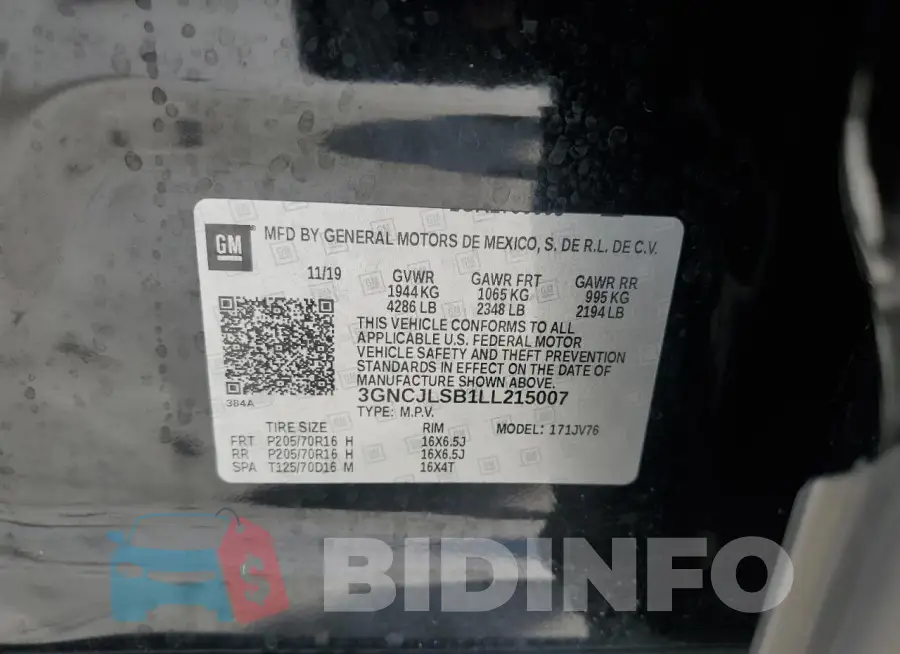 3GNCJLSB1LL215007 Photo# 12