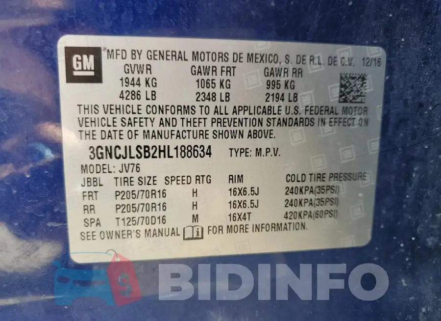 3GNCJLSB2HL188634 Photo# 13