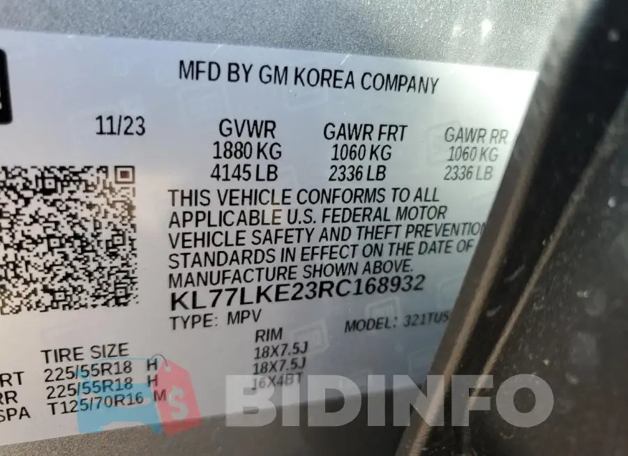 KL77LKE23RC168932 Photo# 14