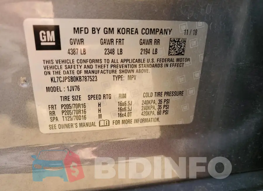 KL7CJPSB0KB787523 Photo# 14