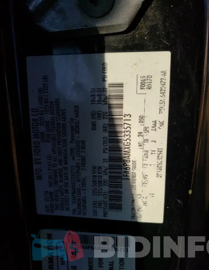 1FA6P8AMXG5335713 Photo# 13