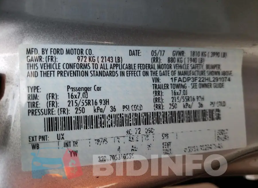 1FADP3F22HL291074 Photo# 12