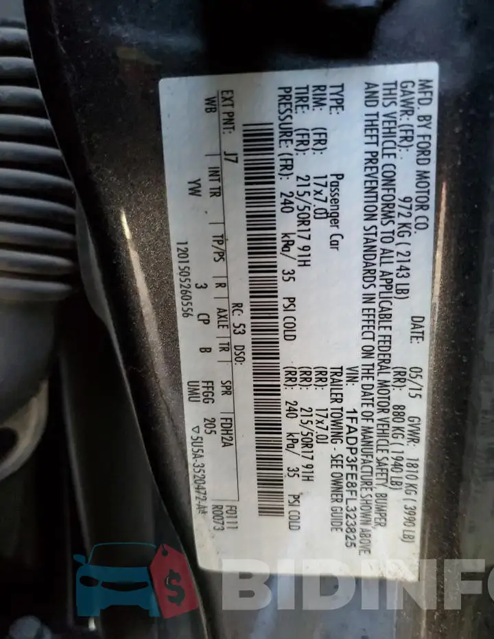 1FADP3FE8FL323825 Photo# 13