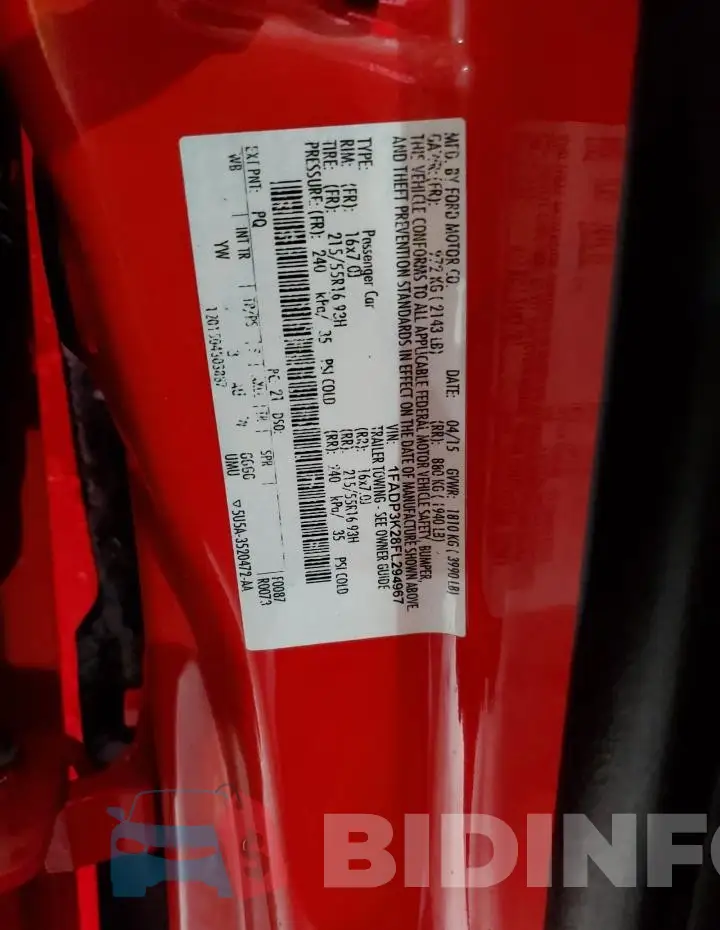 1FADP3K28FL294967 Photo# 12
