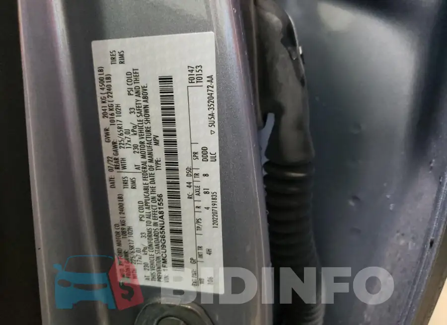 1FMCU9G65NUA81556 Photo# 13
