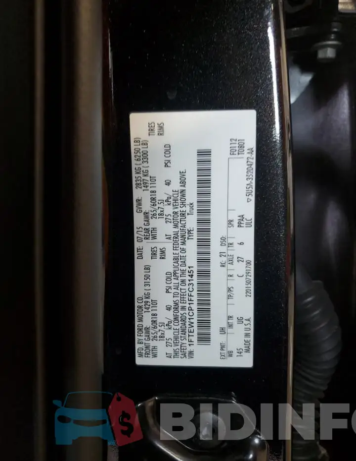 1FTEW1CP1FFC31451 Photo# 12
