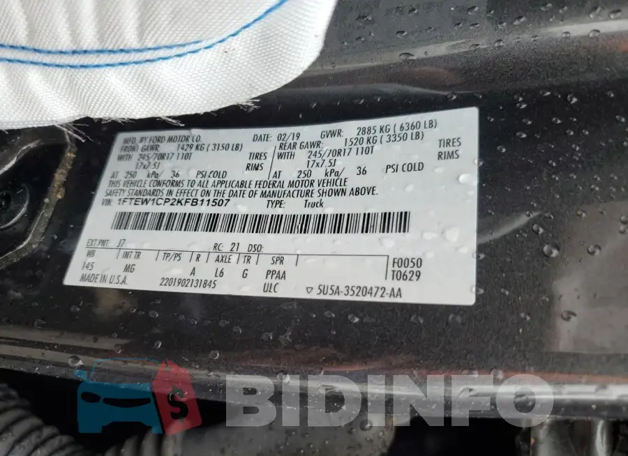 1FTEW1CP2KFB11507 Photo# 12