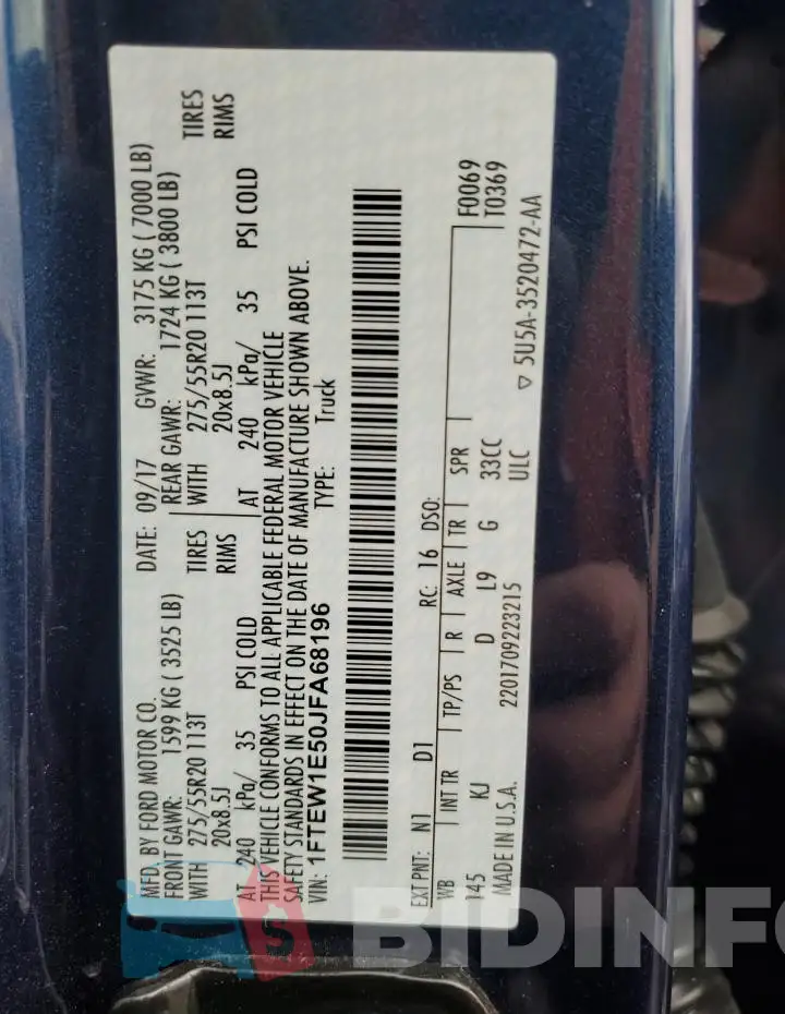 1FTEW1E50JFA68196 Photo# 12
