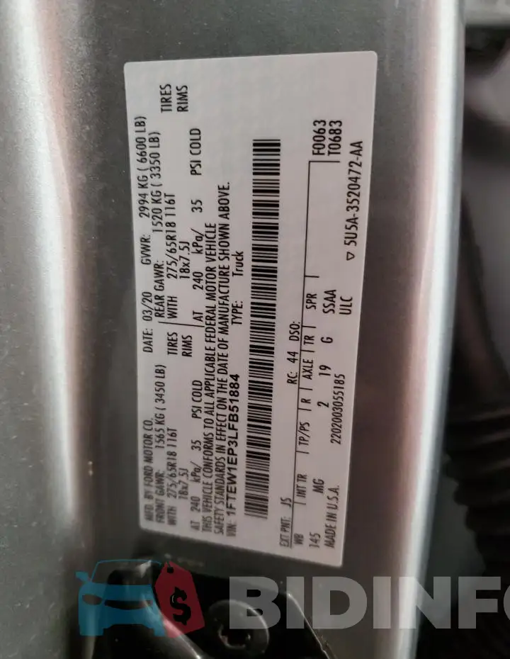 1FTEW1EP3LFB51884 Photo# 12