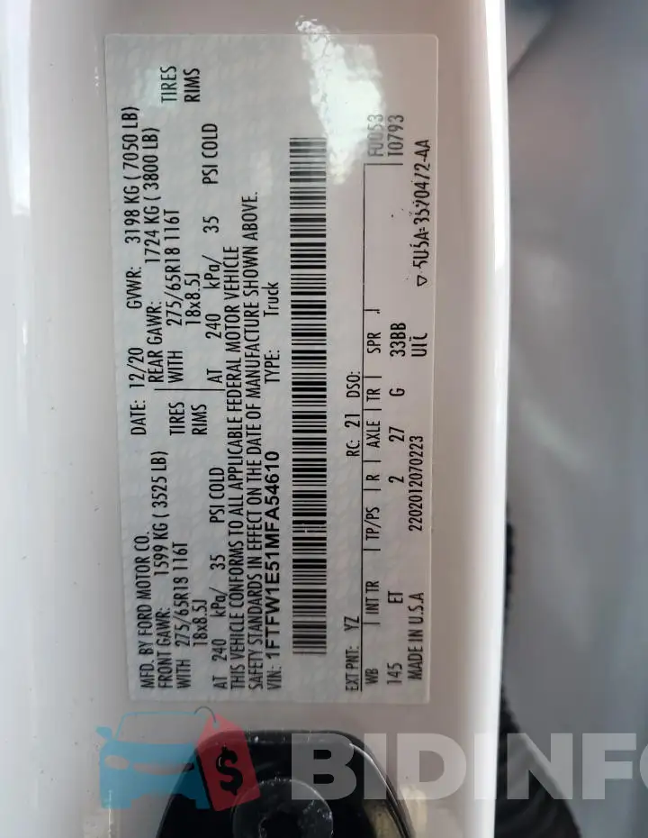1FTFW1E51MFA54610 Photo# 13
