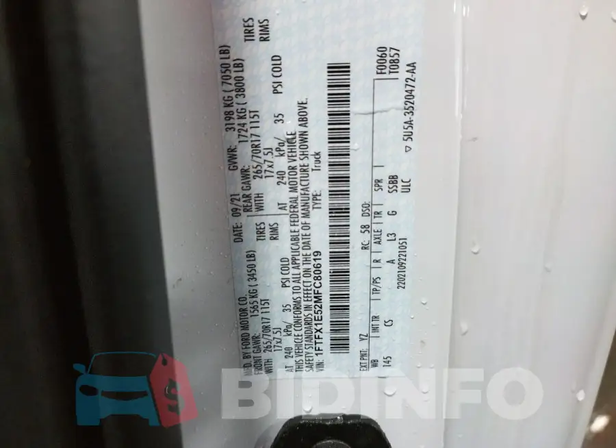 1FTFX1E52MFC80619 Photo# 12
