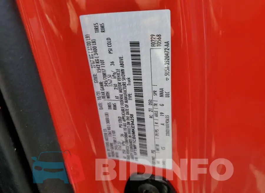 1FTMF1CB0MKE94258 Photo# 12