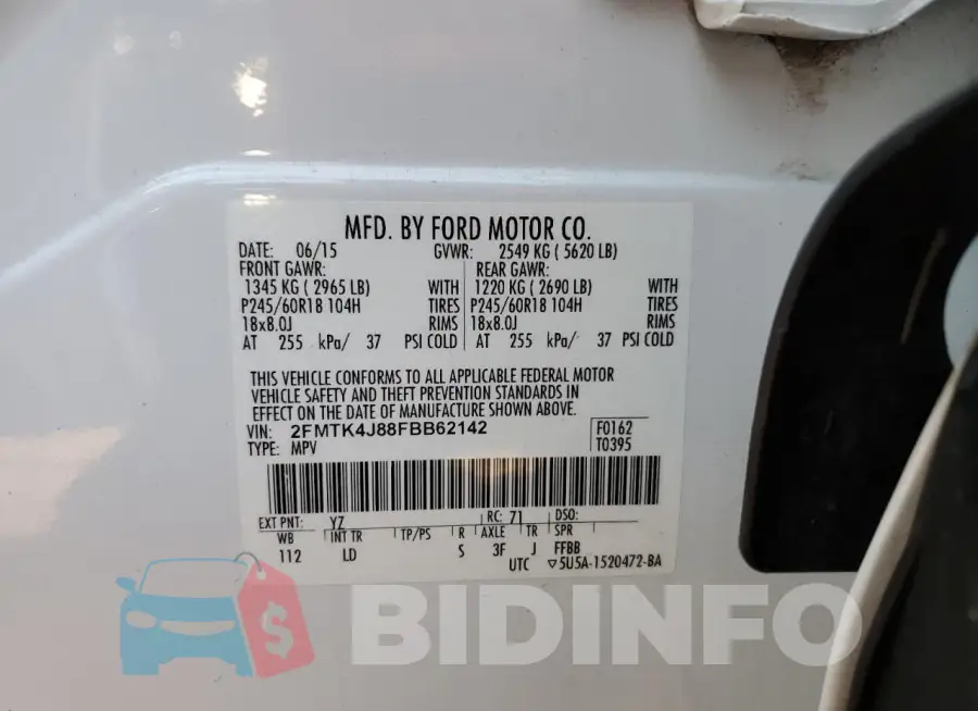 2FMTK4J88FBB62142 Photo# 13