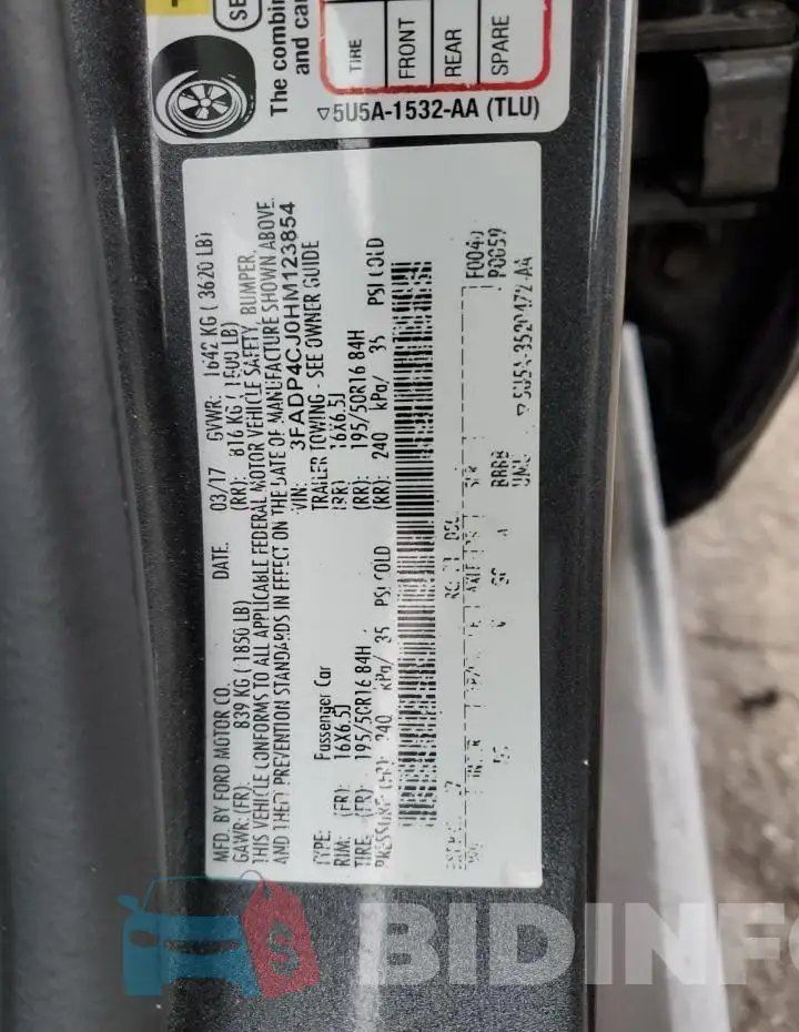3FADP4CJ0HM123854 Photo# 12