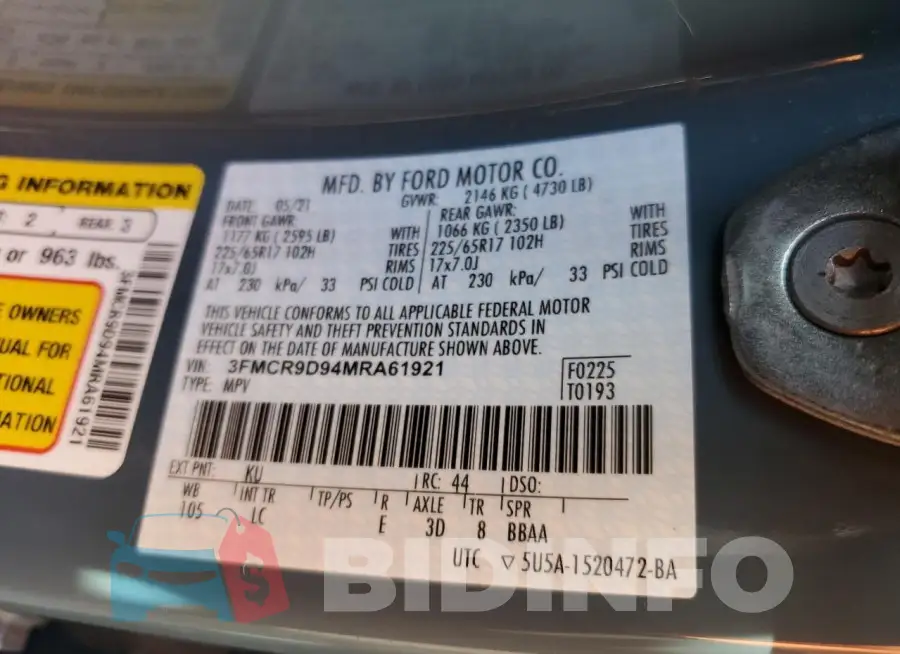 3FMCR9D94MRA61921 Photo# 12