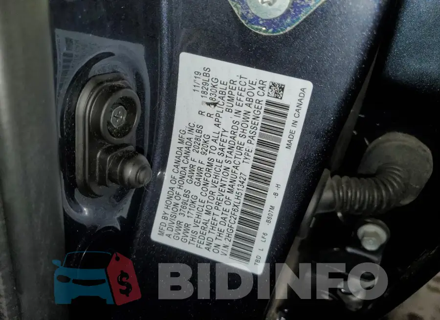 2HGFC2F6XLH513427 Photo# 12