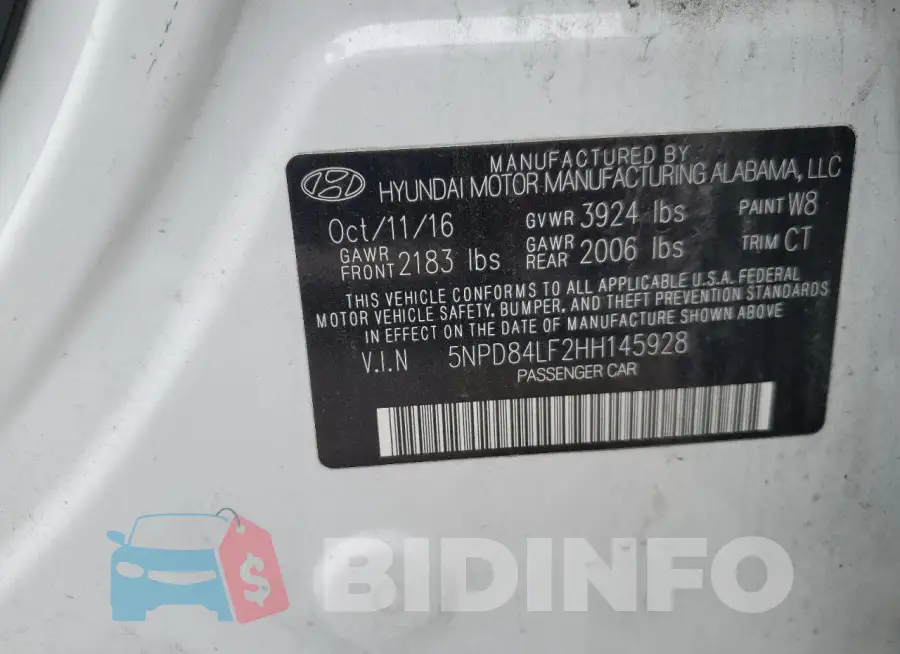 5NPD84LF2HH145928 Photo# 12