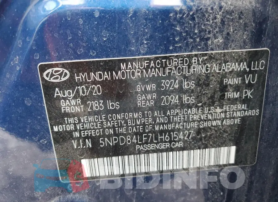 5NPD84LF7LH615427 Photo# 12