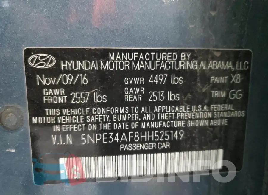 5NPE34AF8HH525149 Photo# 13