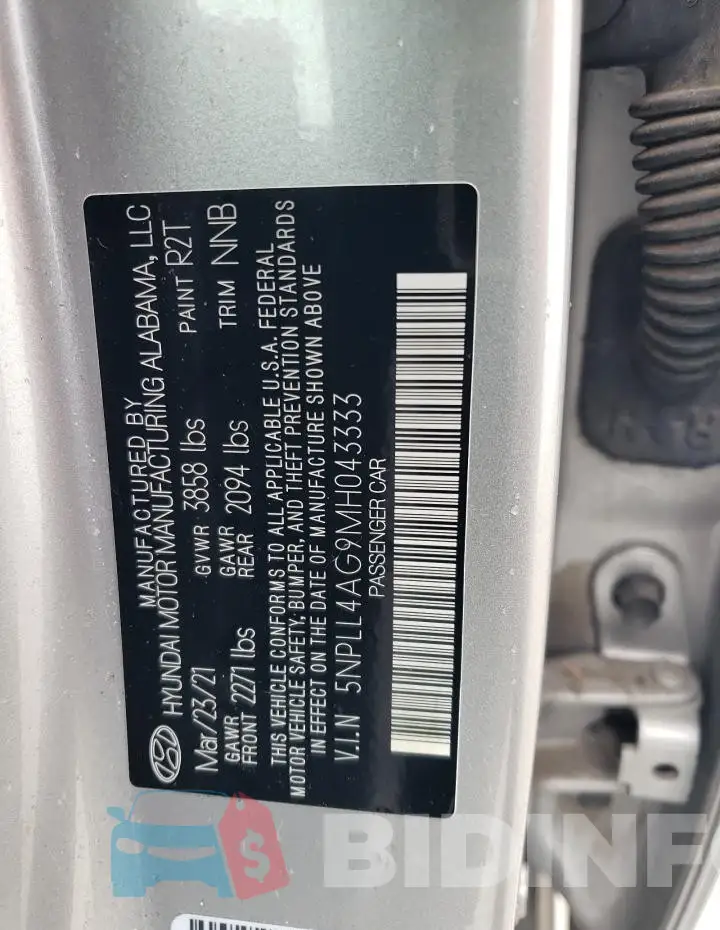5NPLL4AG9MH043333 Photo# 12