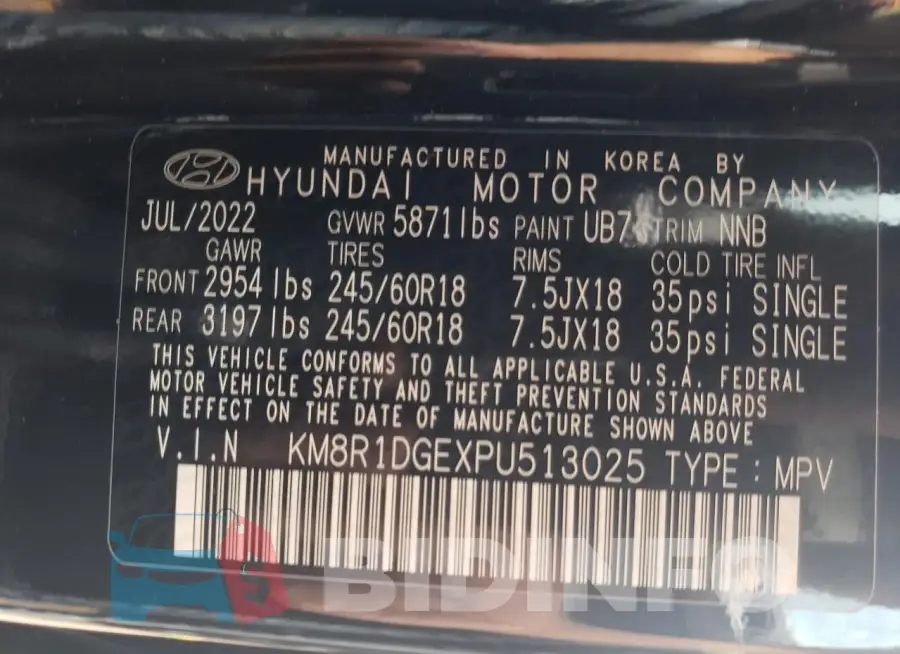 KM8R1DGEXPU513025 Photo# 13