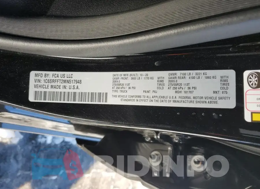 1C6SRFFT2MN517948 Photo# 12