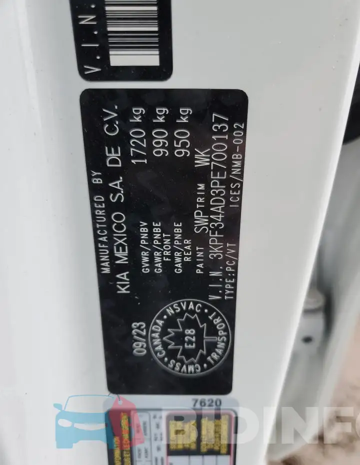 3KPF34AD3PE700137 Photo# 13