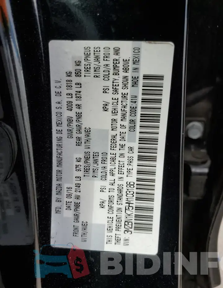 3MZBN1K75HM103186 Photo# 12