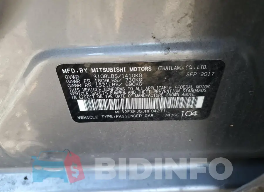 ML32F3FJ5JHF04271 Photo# 12