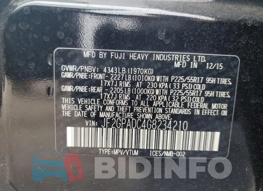 JF2GPADC4G8234210 Photo# 12