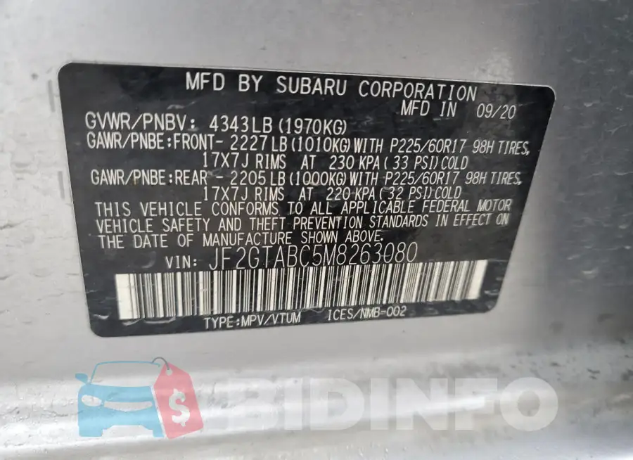 JF2GTABC5M8263080 Photo# 12