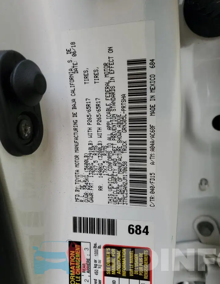 3TMCZ5AN2JM170658 Photo# 12