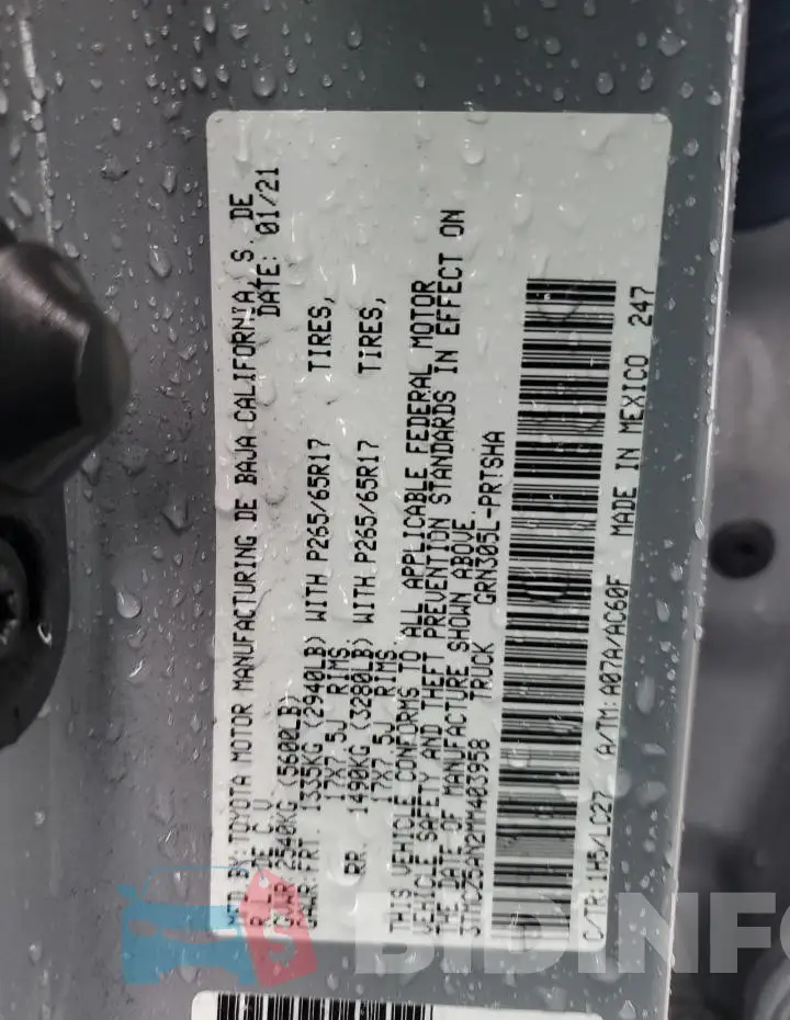 3TMCZ5AN2MM403958 Photo# 13