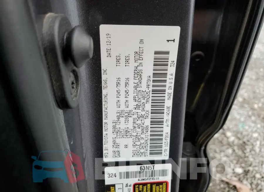 5TFAX5GN9LX174806 Photo# 12